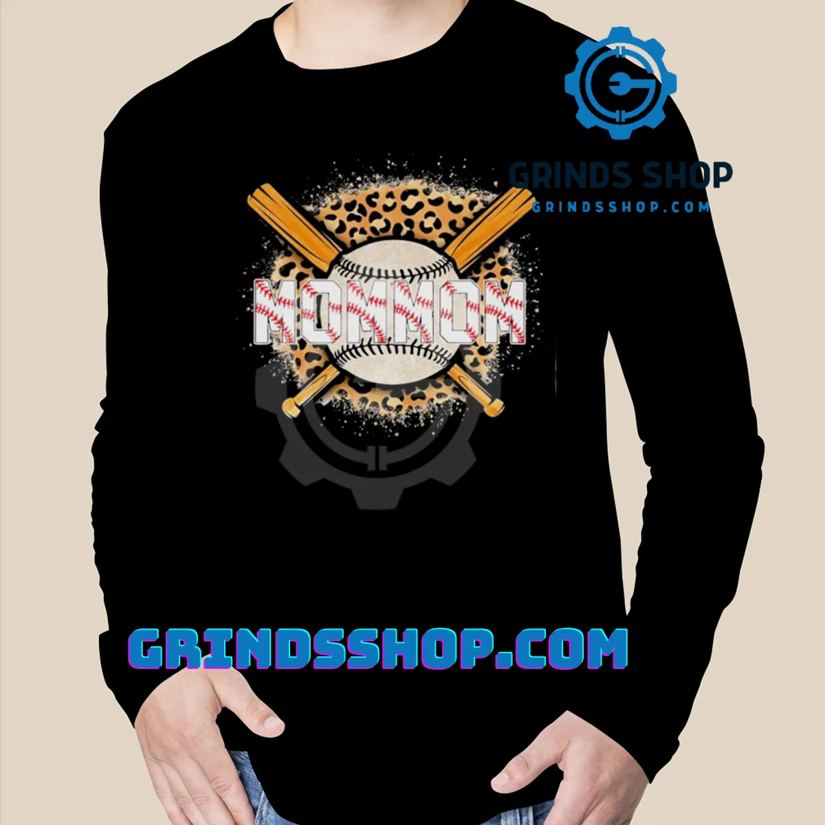 Leopard Baseball Bat Mommom Shirt