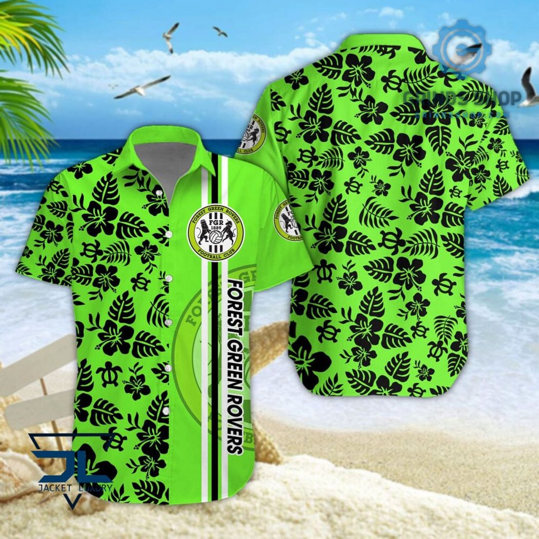 Forest Green Rovers Efl Hibicus Floral Pattern Hawaiian Shirts And Shorts Green 1 Eamfd - Grinds Shop