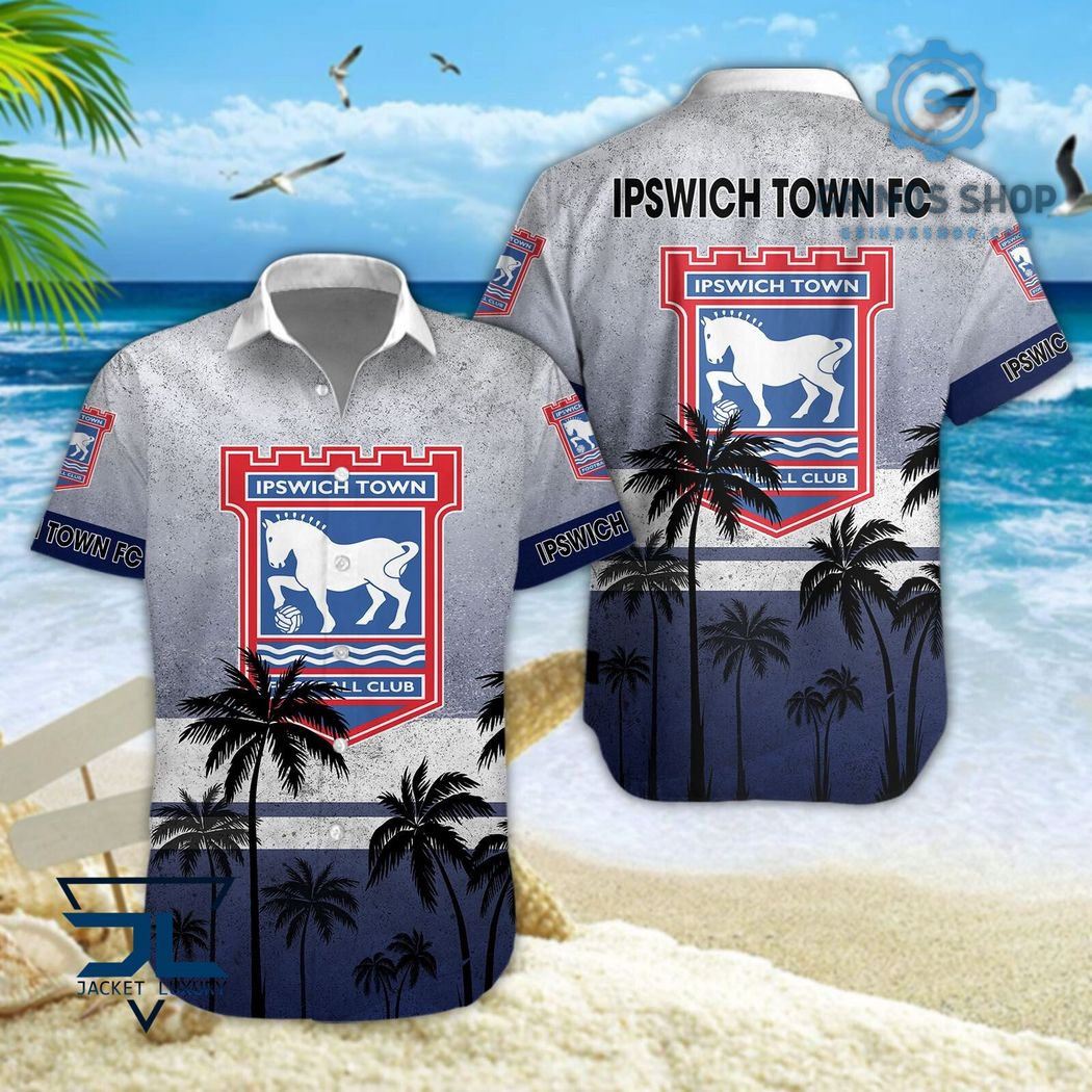 Ipswich Town F C Efl Palm Tree Pattern Hawaiian Shirts And Shorts Grey Navy 1 Hr8zj - Grinds Shop