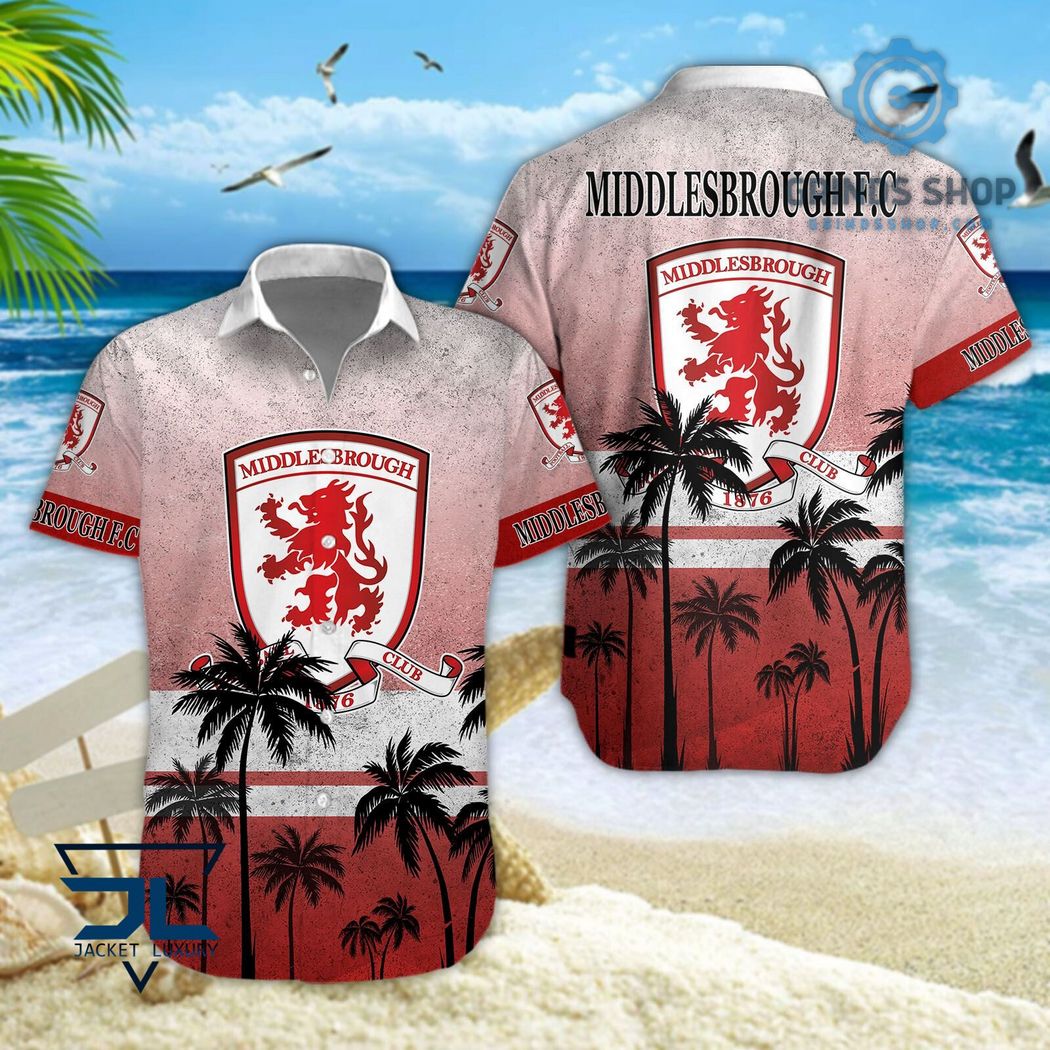 Middlesbrough F C Efl Palm Tree Pattern Hawaiian Shirts And Shorts Red 1 6wa42 - Grinds Shop