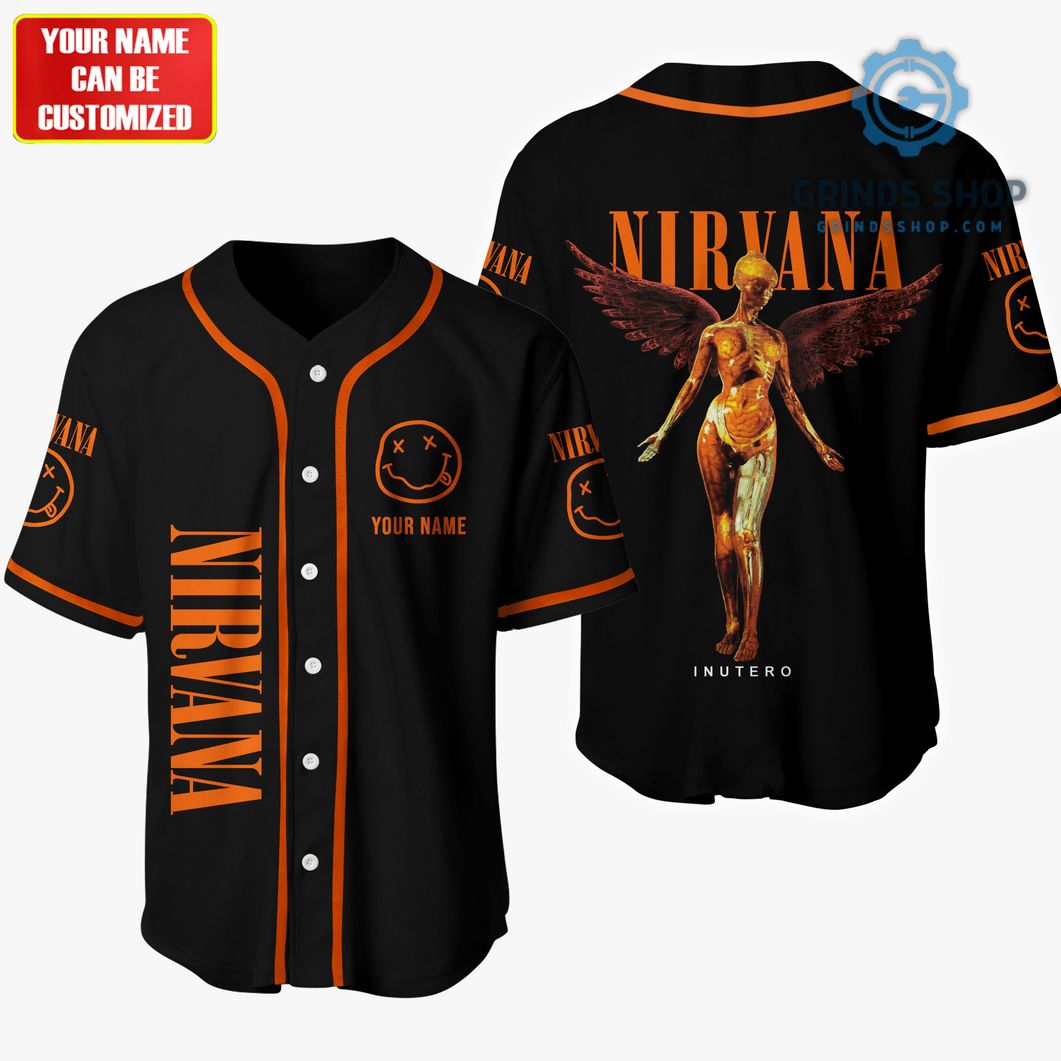Nirvana Inutero Baseball Jersey Shirt 1 Geihk - Grinds Shop