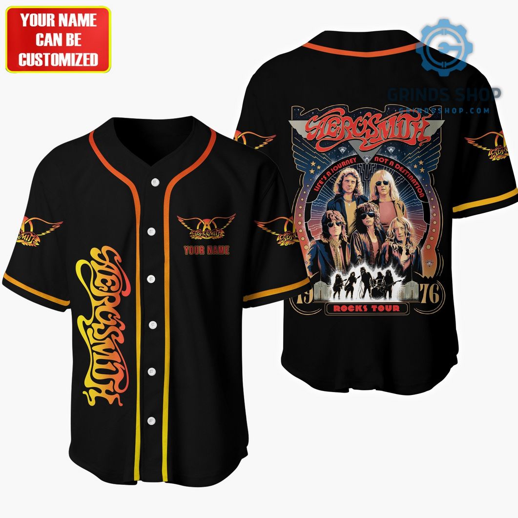 Personalized Aerosmith Rock Tour Baseball Jersey Shirt 1 Nkhdb - Grinds Shop